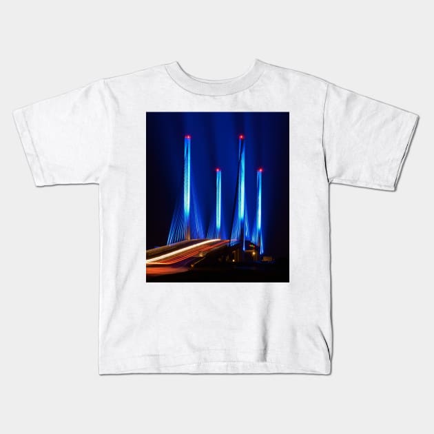 Indian River Inlet Bridge - Atlantic Coast Delaware Kids T-Shirt by BeachBumPics